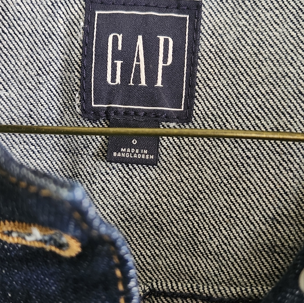 GAP Blue‎ Denim Belted Dress Womens Size 0 - Picture 3 of 4